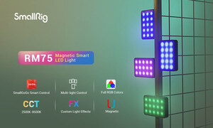 SmallRig kündigt das RM75 Magnetic Smart LED Light an, das Kreativen die Möglichkeit bietet, das gewünschte Beleuchtungssetup für die Aufnahmeumgebung über Smart Devices zu erstellen