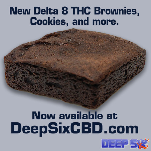 New Delta 8 THC Baked Goods, available through DeepSixCBD.com for nationwide delivery.