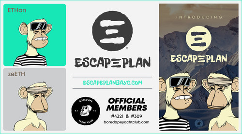 ESCAPΞPLAN, a DJ/producer duo consisting of two apes hailing from the Bored Ape Yacht Club
