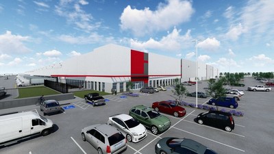 Rendering of 1,033,500-square-foot distribution center in Visalia, Calif.