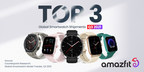 Společnost Amazfit se ve 3. čtvrtletí roku 2021 stala třetím největším dodavatelem chytrých hodinek na světě
