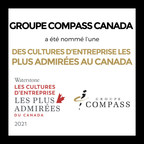 Le Groupe Compass Canada a été nommé l'une des cultures d'entreprise les plus admirées au Canada en 2021