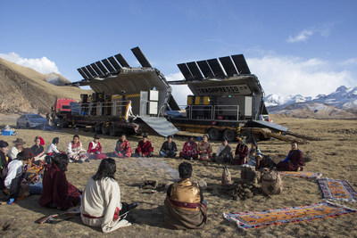 TRASHPRESSO by Miniwiz wins 2021 WDIP, they brings TRASHPRESSO to Tibet and builds a school using local wastes/Photo credit: Miniwiz