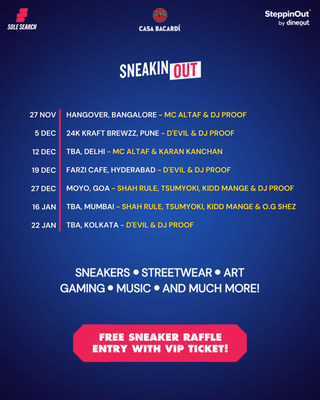 Lined up events at 'SneakinOut'