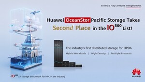 Úložiště Huawei OceanStor Pacific se umístilo na druhém místě v seznamu IO500