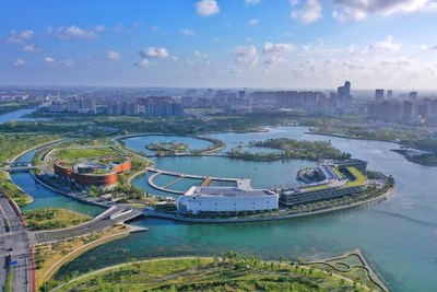 Fengxian's new water town features a winding canal and ancient district alongside riverside views and a bustling night life.