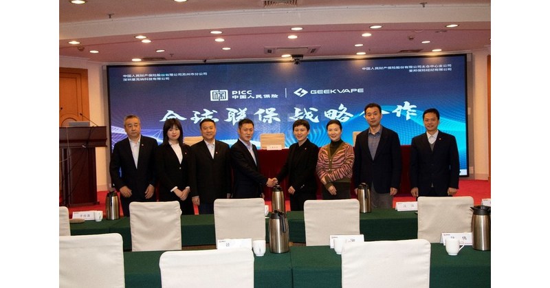GEEKVAPE unterzeichnet einen Rahmenvertrag &uuml;ber strategische Zusammenarbeit mit PICC, mit einer Deckung von bis zu 1 Milliarde Yuan
