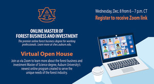 Auburn University's new online forest business and investment master's degree to support career advancement for forestry, business professionals