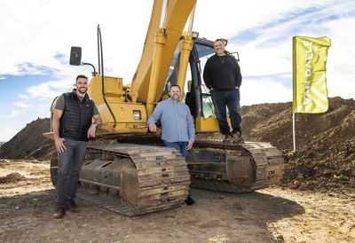 Axis at North Station Groundbreaking Photo - Pictured: Left – Mike Van Daele, Chief Operating Officer, Center – Todd Demarets, Utah Division President, Right – Jeff Hack, President/CEO/CFO