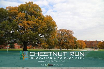 The appropriately named Chestnut Run Innovation & Science Park, a 163-acre campus being developed by MRA Group in Wilmington, DE.