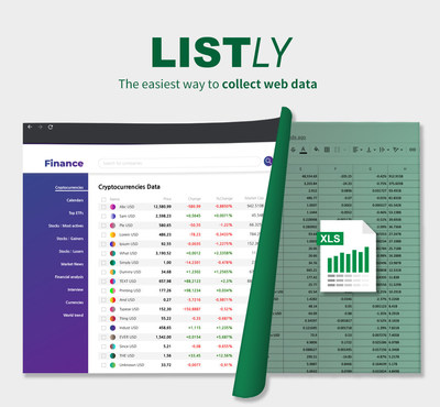 Left: Web page, Right: Excel file