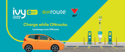 Ivy, ONroute and Canadian Tire put a big charge into road trips. Electric vehicle fast-charging to be available at ONroute locations on Highways 401 and 400 (CNW Group/Hydro One Inc.)