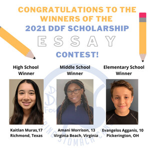 Debbie's Dream Foundation: Curing Stomach Cancer Announces Winners of the 2021 Scholarship Essay Contest