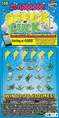 Florida Lottery's Struck By Luck Scratch-Off (CNW Group/Pollard Banknote Limited)