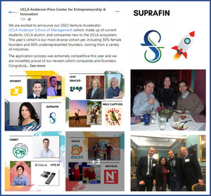 SupraFin Joins the Venture Accelerator at UCLA Anderson to Speed Up Its US Expansion