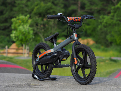 The Superbolt is an electric balance bike that is equipped with a throttle and the perfect gateway bike for getting little groms into motorsports as they get older.