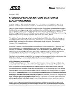 ATCO GROUP EXPANDS NATURAL GAS STORAGE CAPACITY IN CANADA (CNW Group/ATCO Ltd.)