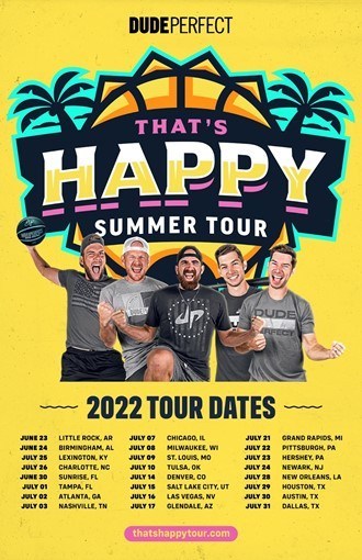 Dude Perfect's That's Happy Summer Tour Poster