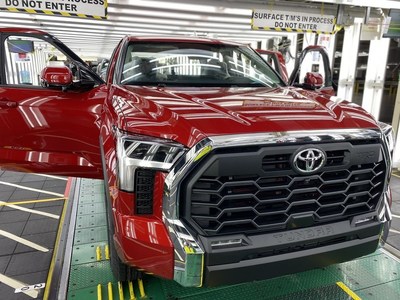 All-new 2022 Tundra rolls off the production line at Toyota Texas