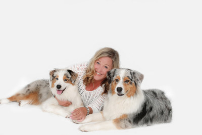 Author of I'm Not Single, I Have a Dog, Susan Hartzler and her current pack.