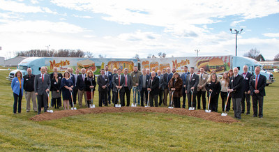 Martin's Famous Pastry Shoppe, Inc.® broke ground on December 3, 2021 for a bakery expansion at their Chambersburg, PA facility.  Key business partners and community leaders gathered with Martin's to celebrate this milestone event.