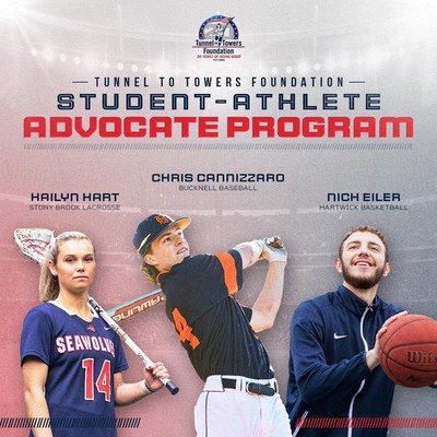 Kailyn Hart, Chris Cannizzaro and Nick Eiler joined Tunnel to Towers Foundation Student-Athlete Advocate Program