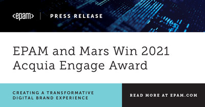 EPAM and Mars Win 2021 Acquia Engage Award