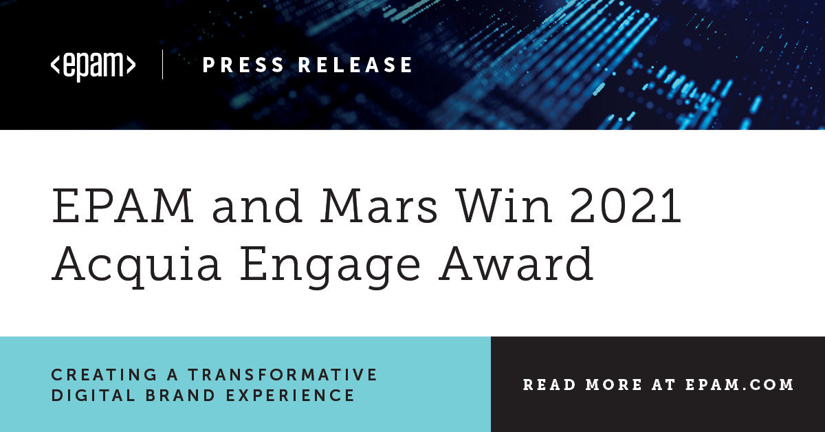 EPAM and Mars Win 2021 Acquia Engage Award - Vimarsana News