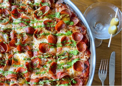 The Harry Caray Special (pepperoni, pickled jalapeno, and aji verde swirl)