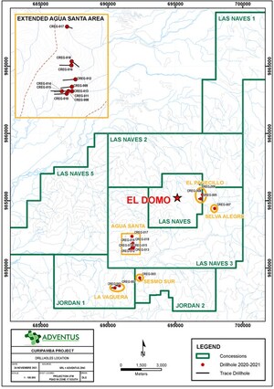 Adventus And Salazar Provide an Exploration Update on its Projects in Ecuador - Including Additional Curipamba Drill Results from the Agua Santa Target