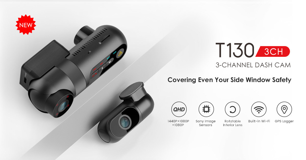 VIOFO T130 3CH: Recommended as the Best 3-Channel Dash Camera for