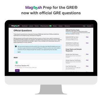 Magoosh Prep for the GRE has 8 full sections of official GRE practice with performance analytics.