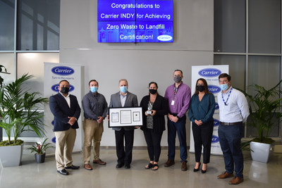 Carrier's Indianapolis site became the first facility of parent company Carrier Global Corporation to achieve zero waste to landfill designation.