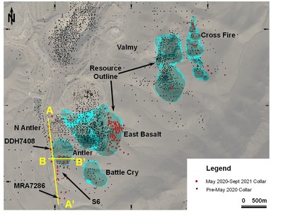 Figure 2. New Millennium project area at Marigold showing EOY2020 Mineral Resource outline (CNW Group/SSR Mining Inc.)