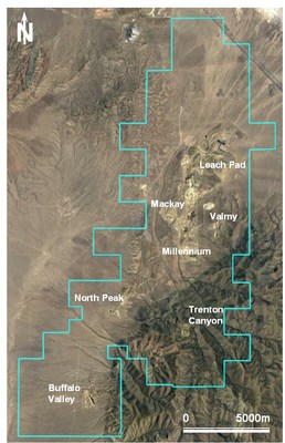 Figure 1: Plan map showing target areas within the ~20,000-hectare Marigold land package (CNW Group/SSR Mining Inc.)