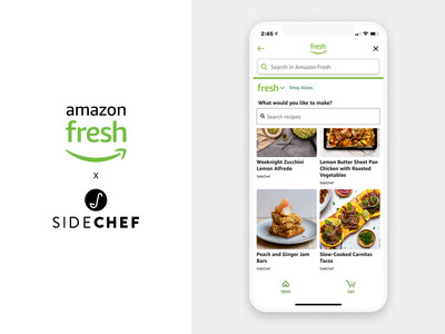 SideChef teams up with Amazon Fresh to offer customers a variety of delicious shoppable recipes, accessible in the Amazon Fresh ‘recipes’ section on the Amazon app and website.