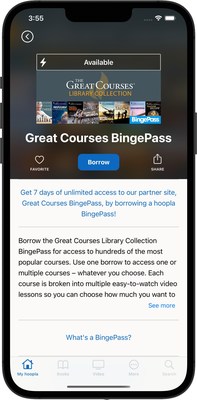 hoopla BingePass launches with The Great Courses Library Collection, a collection of more than 300 popular courses offering instruction from some of the world’s greatest professors.