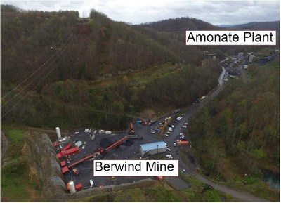 Photo showing proximity of the Amonate complex to Ramaco's Berwind Mine