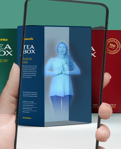 Artist rendition of a Hologram within product packaging - activated by a Smartphone
