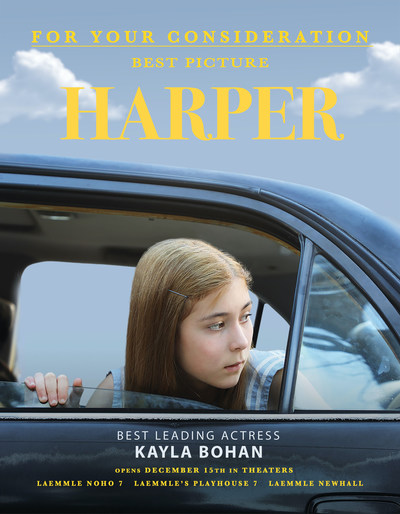 The feature film HARPER will have its qualifying run for the Academy Awards® during the week of December 15 and December 22, 2021.