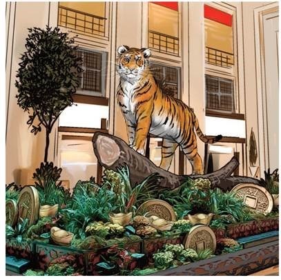 Rendering - Chinese New Year 2022 - Year of the Tiger - The Venetian Resort Las Vegas