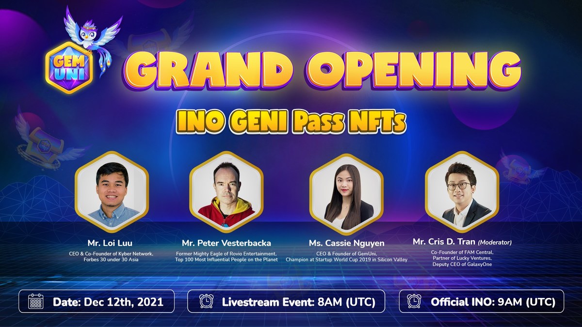 GemUni to INO on December 12's Grand Opening Event - Vimarsana News