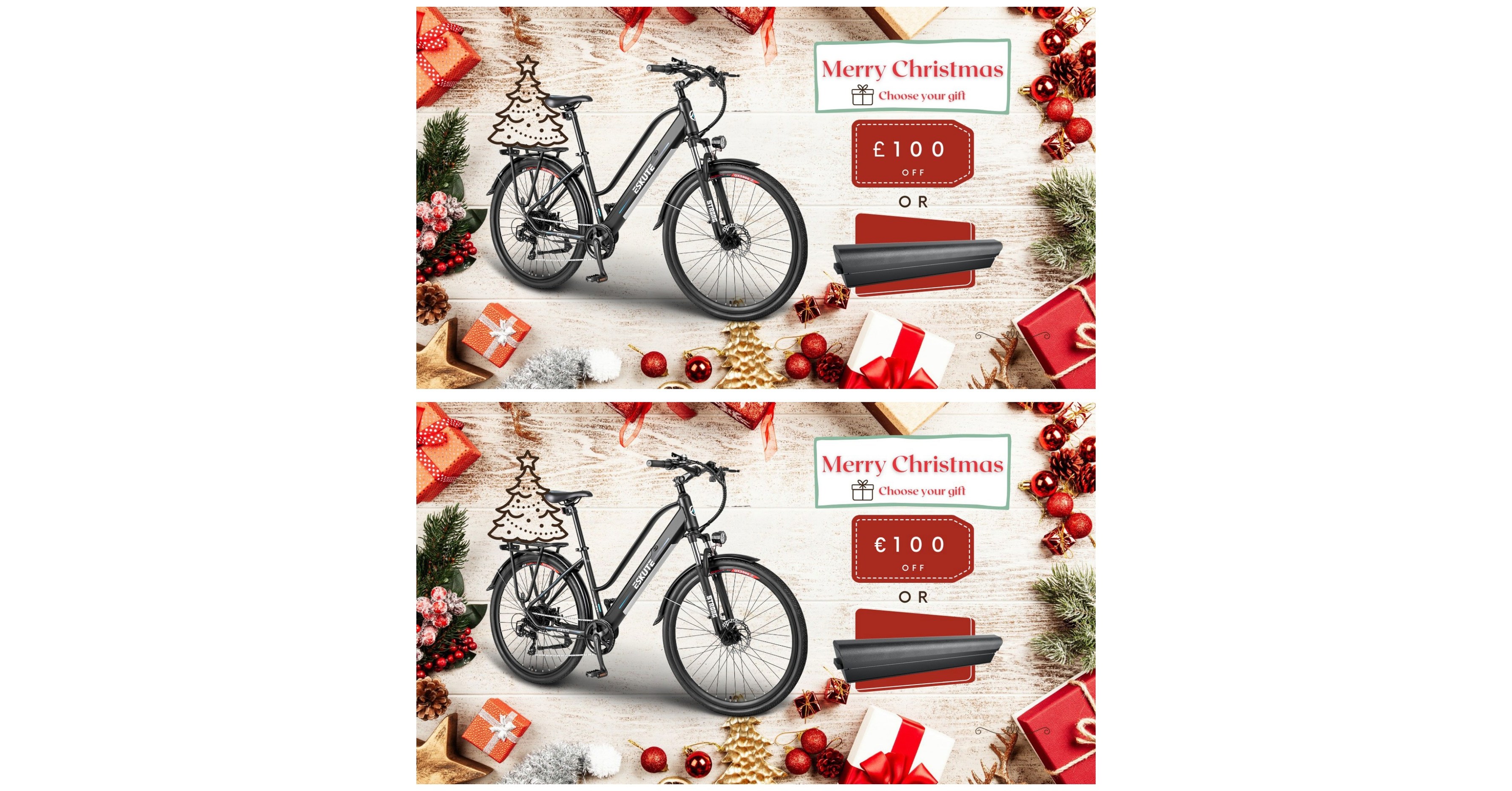 Eskute feiert Weihnachten: Gro&szlig;er Rabatt auf sein Wayfarer E-Citybike