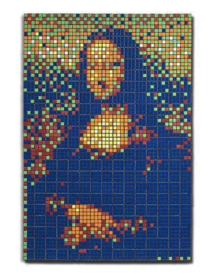 Invader – Rubik Mona Lisa (2005), vendue 520 000$ par Artcurial le 23 février 2020 (PRNewsfoto/Artmarket.com)
