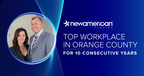 New American Funding Honored as Top Workplace in Orange County for 10th Year in a Row