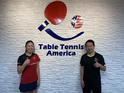 Lily Zhang with Table Tennis America CEO Hailong Shen