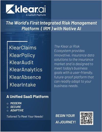 Klear.ai's modern SaaS platform is built from the ground up with native artificial intelligence and role-based, smart automation. Klear.ai's easy-to-use, robust claims management fully leverages Business Intelligence, AI-based predictive analytics all supported with smart automation and auditing.