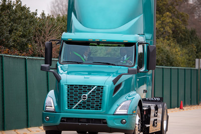 EPA Administrator Regan test drives the Volvo VNR Electric zero-emission, fully electric, Class 8 truck.