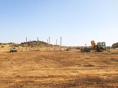 Figure 2 - Warehouse Construction at Dasa Mine Site (CNW Group/Global Atomic Corporation)