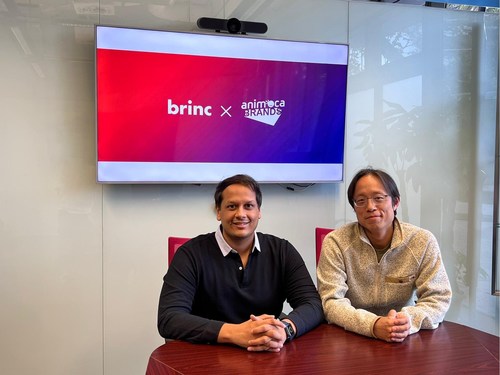 Manav Gupta, Brinc founder and CEO, with Yat Siu, the executive chairman and co-founder of Animoca Brands.